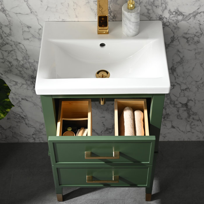 Everly Quinn Deon 20'' Freestanding Single Bathroom Vanity with